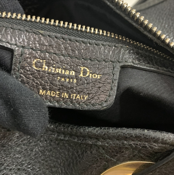dior black cannage leather bee hobo bag - Picture 4 of 8